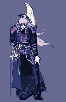 Colored sketch for Hikumi