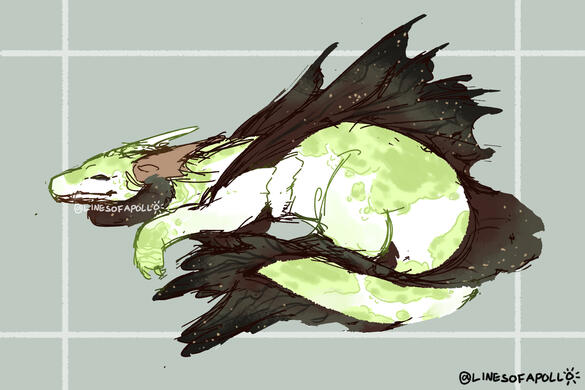 Colored sketch for Narikine